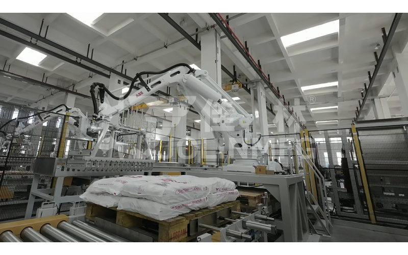 編織袋類產(chǎn)品用自動碼垛裹膜生產(chǎn)線